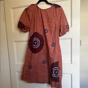 Ulla Johnson Size 6 Shift Dress with Puff Sleeves